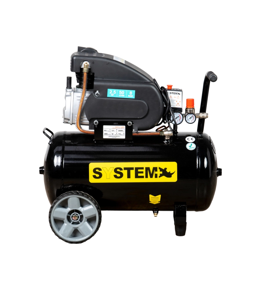 Compressore aria lubrificato System+ 50lt 2,5hp