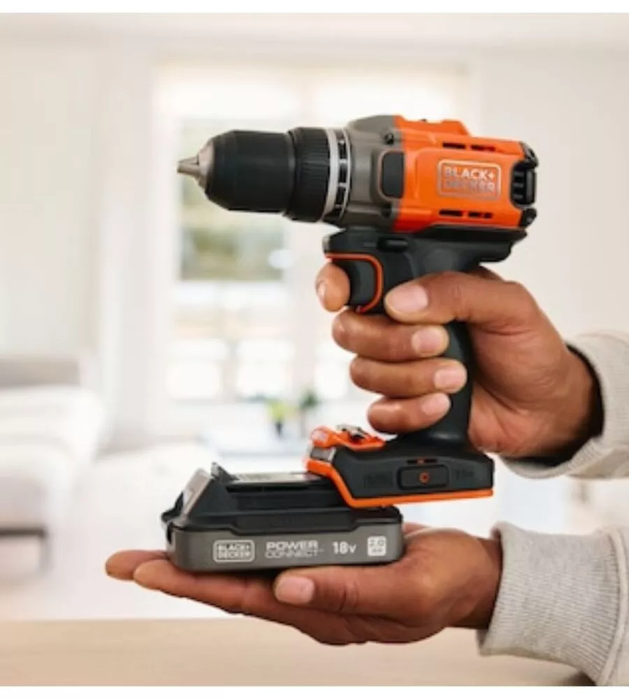KIT TRAPANO AVVITATORE A BATTERIA BLACK+DECKER "BCD382D1XK-QW" BATTERIA INCLUSA 18V