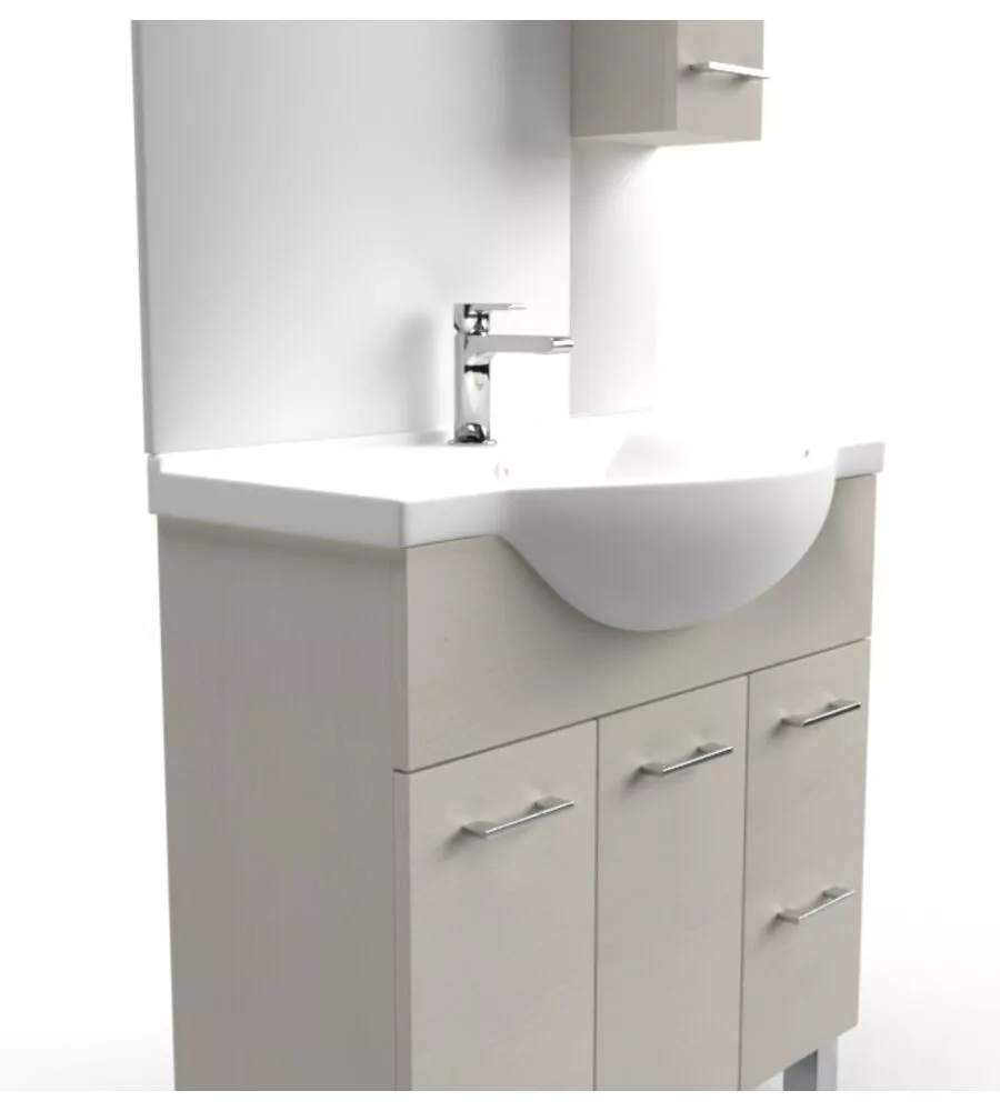 MOBILE BAGNO "GAIA" OLMO BIANCO 81X34X87 CM
