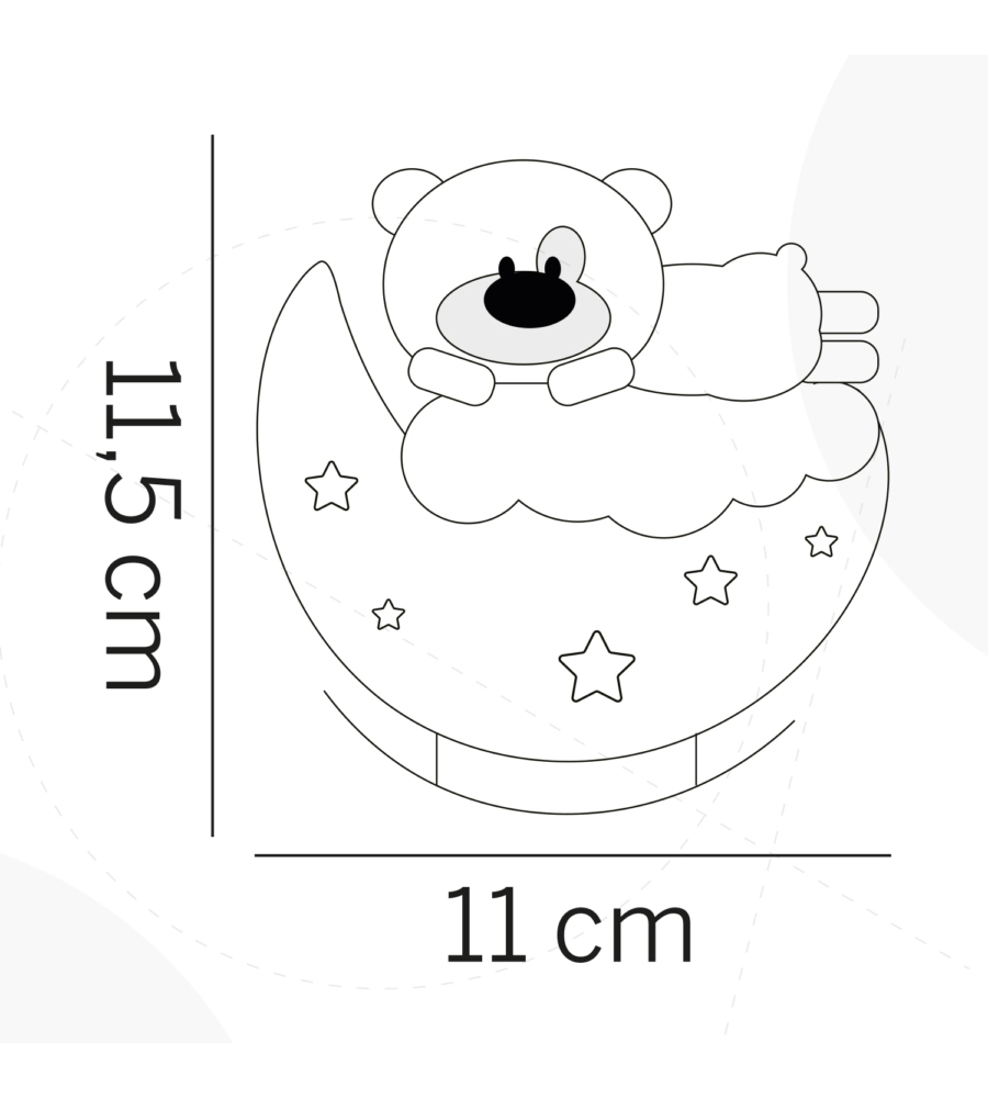 LAMPADA DA TAVOLO LED ONLI "NUVOLINA" A FORMA DI ORSETTO CELESTE