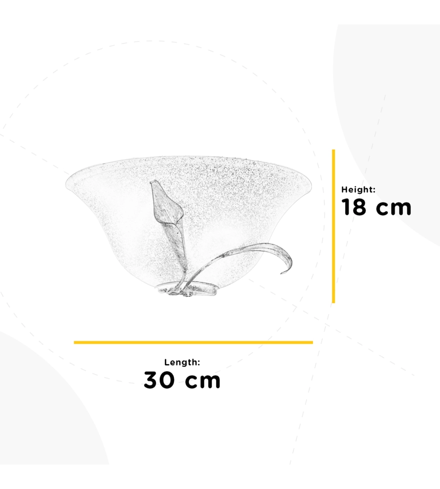APPLIQUE 1 LUCE ONLI "VASCHETTA" AVORIO E27