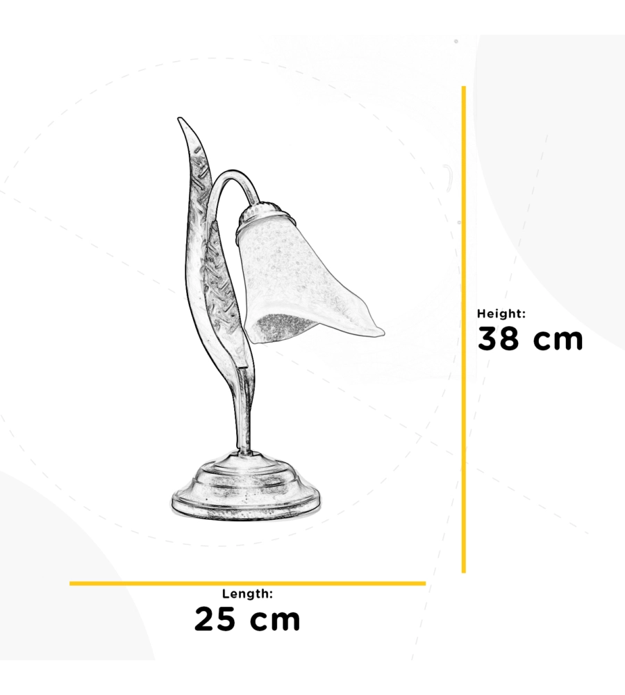LAMPADA DA TAVOLO 1 LUCE ONLI "ALGA" BRONZO E14