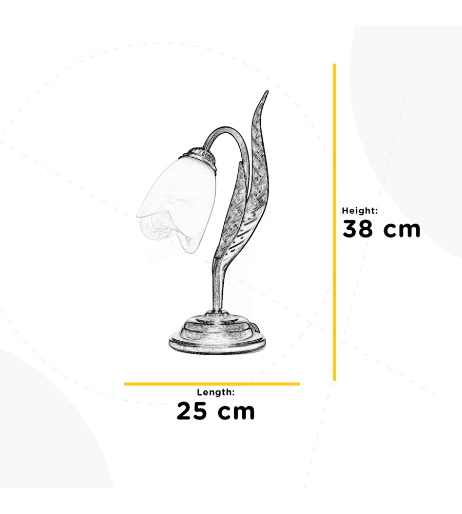 LAMPADA DA TAVOLO 1 LUCE ONLI "SONIA" BRONZO E14