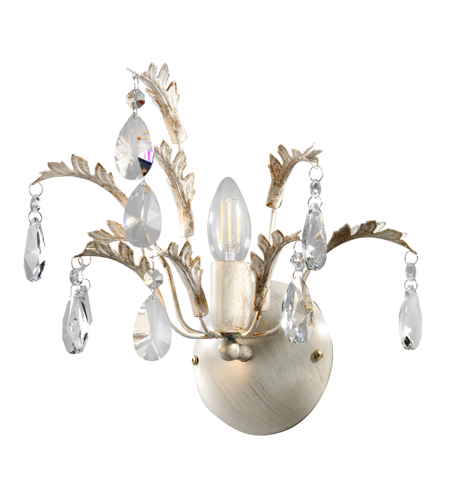 APPLIQUE 1 LUCE ONLI "CESTA" AVORIO E14