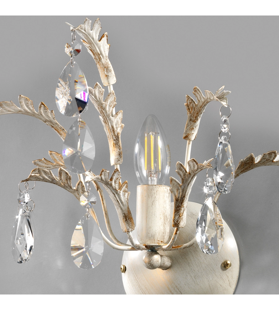APPLIQUE 1 LUCE ONLI "CESTA" AVORIO E14