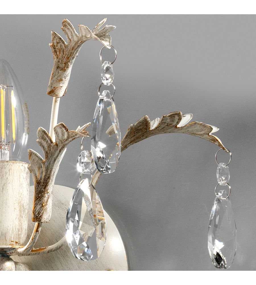 APPLIQUE 1 LUCE ONLI "CESTA" AVORIO E14