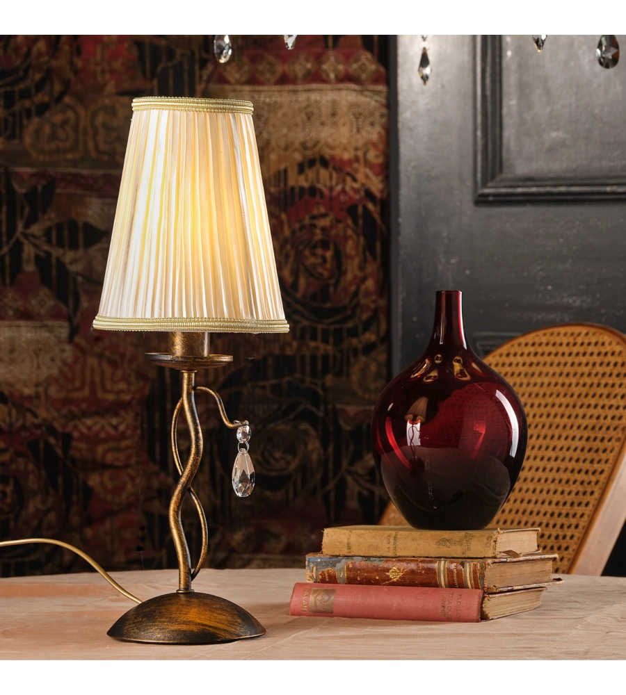 LAMPADA DA TAVOLO 1 LUCE ONLI "DELIA" BRONZO E14
