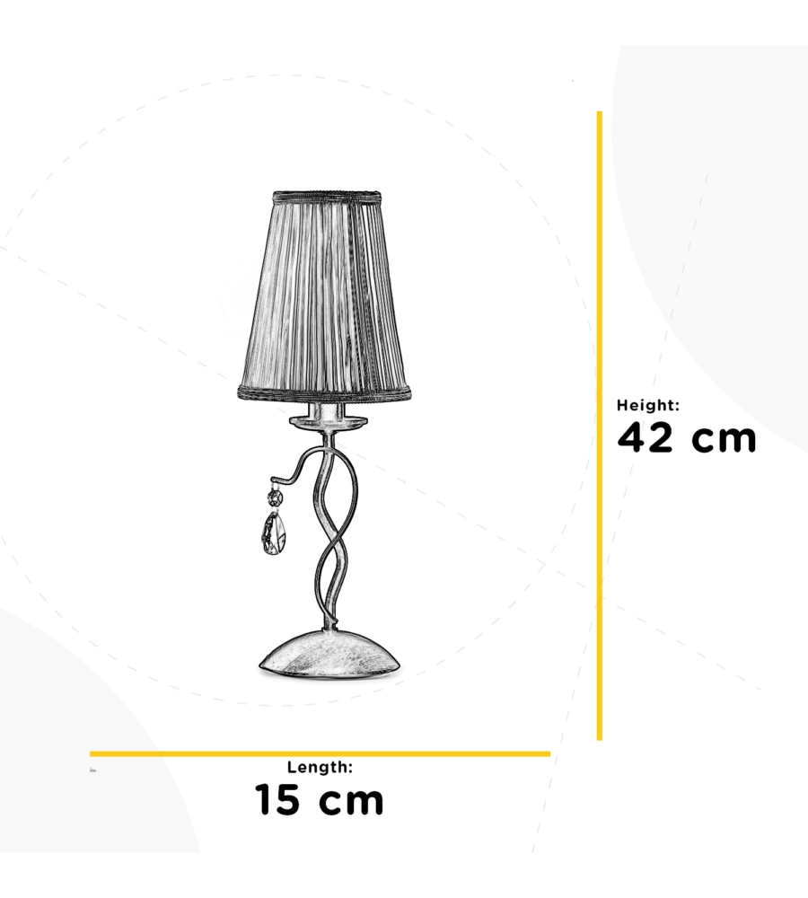 LAMPADA DA TAVOLO 1 LUCE ONLI "DELIA" BRONZO E14