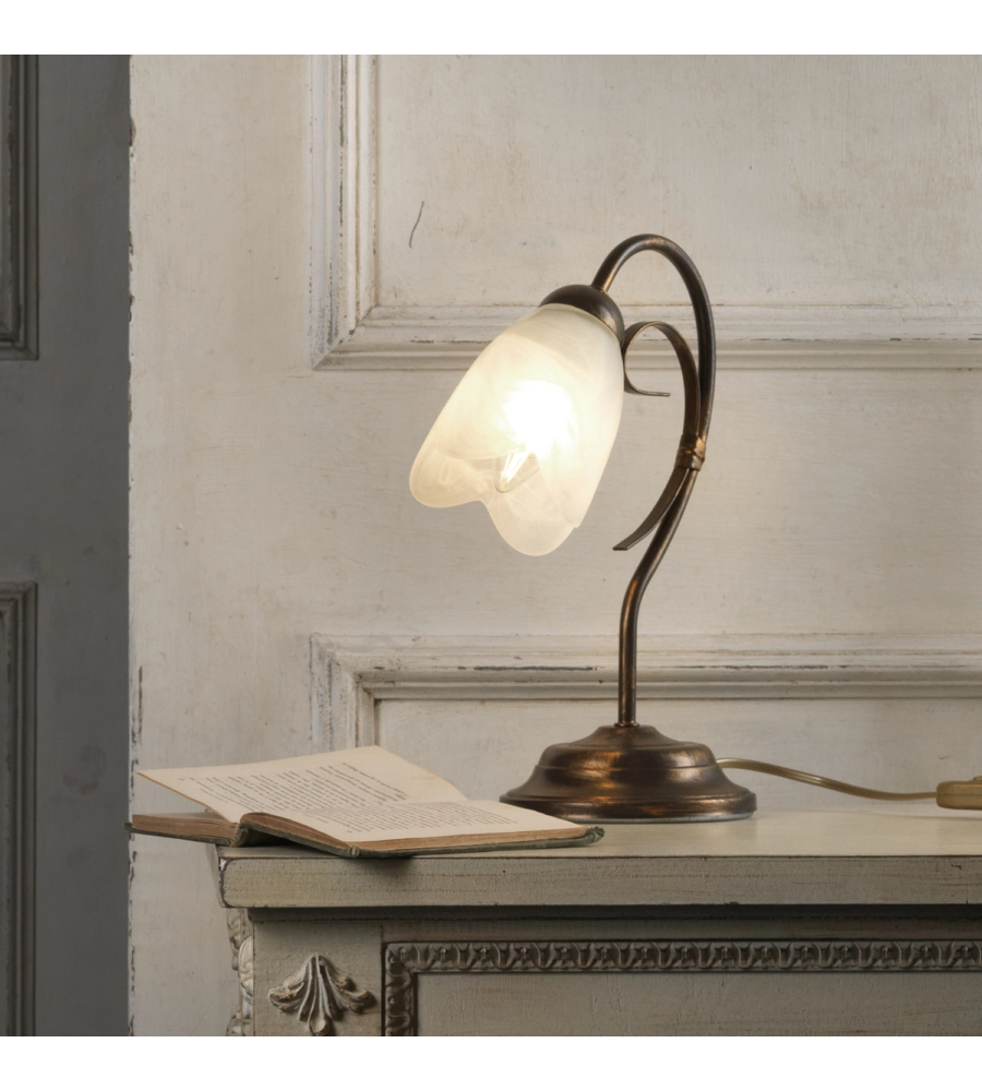 LAMPADA DA TAVOLO 1 LUCE ONLI "ODINO" BRONZO E14