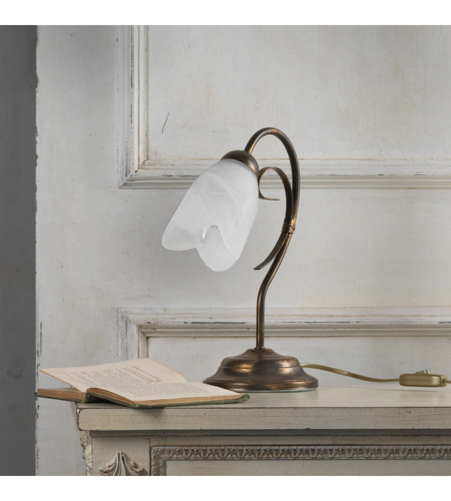 LAMPADA DA TAVOLO 1 LUCE ONLI "ODINO" BRONZO E14