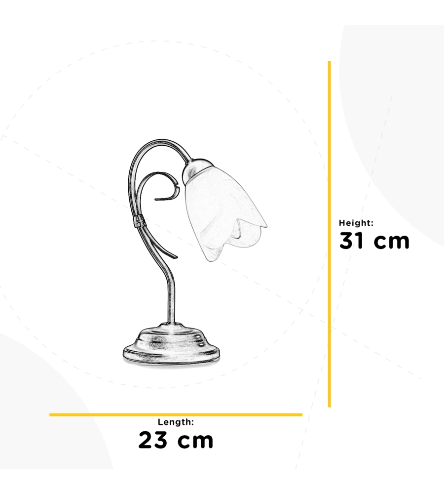 LAMPADA DA TAVOLO 1 LUCE ONLI "ODINO" BRONZO E14