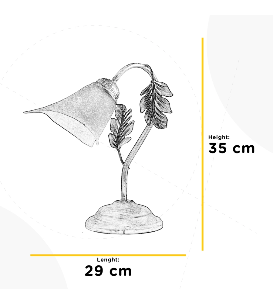 LAMPADA DA TAVOLO 1 LUCE ONLI "MARILENA" ARGENTO E14
