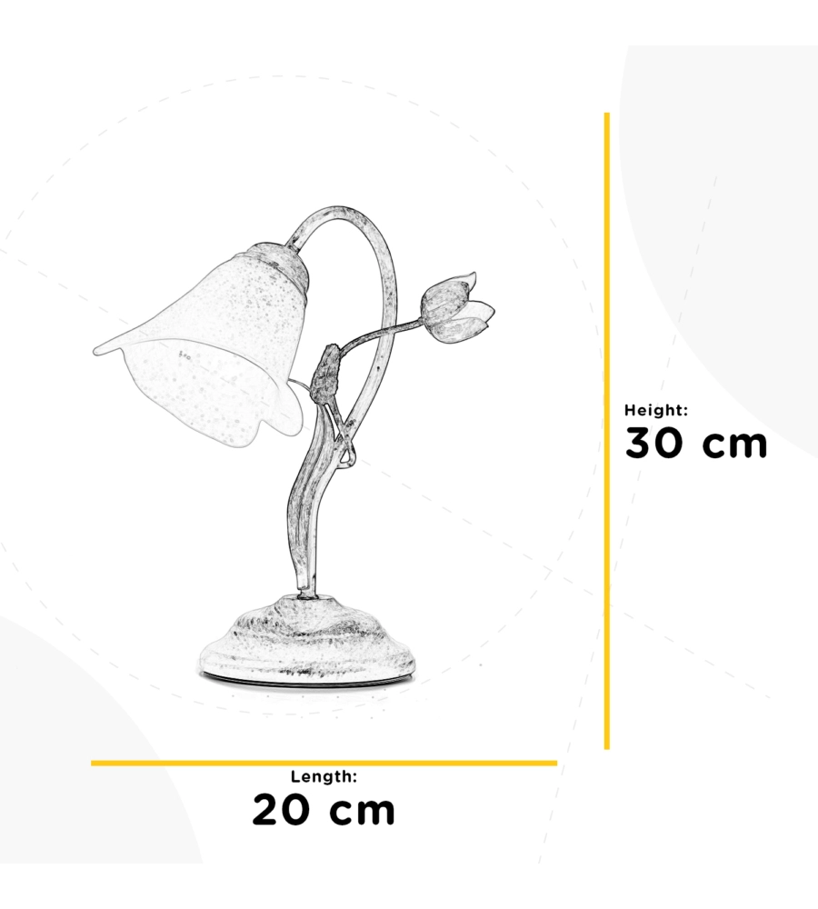 LAMPADA DA TAVOLO 1 LUCE ONLI "WILMA" BIANCO E14