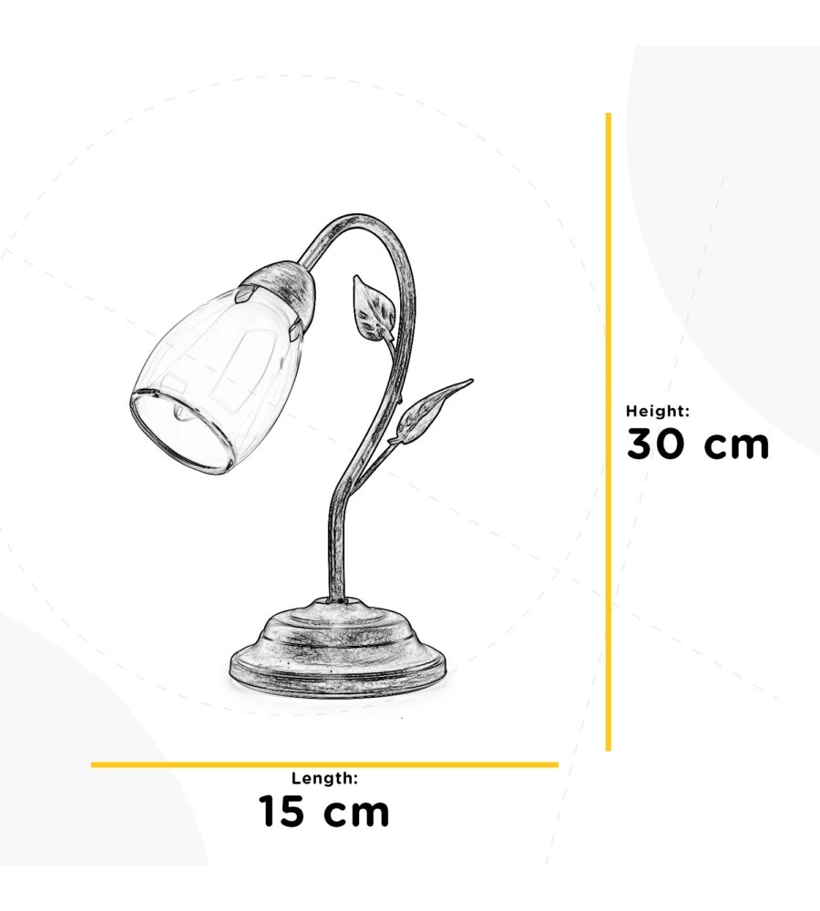 LAMPADA DA TAVOLO 1 LUCE ONLI "LILIANA" BRONZO E14