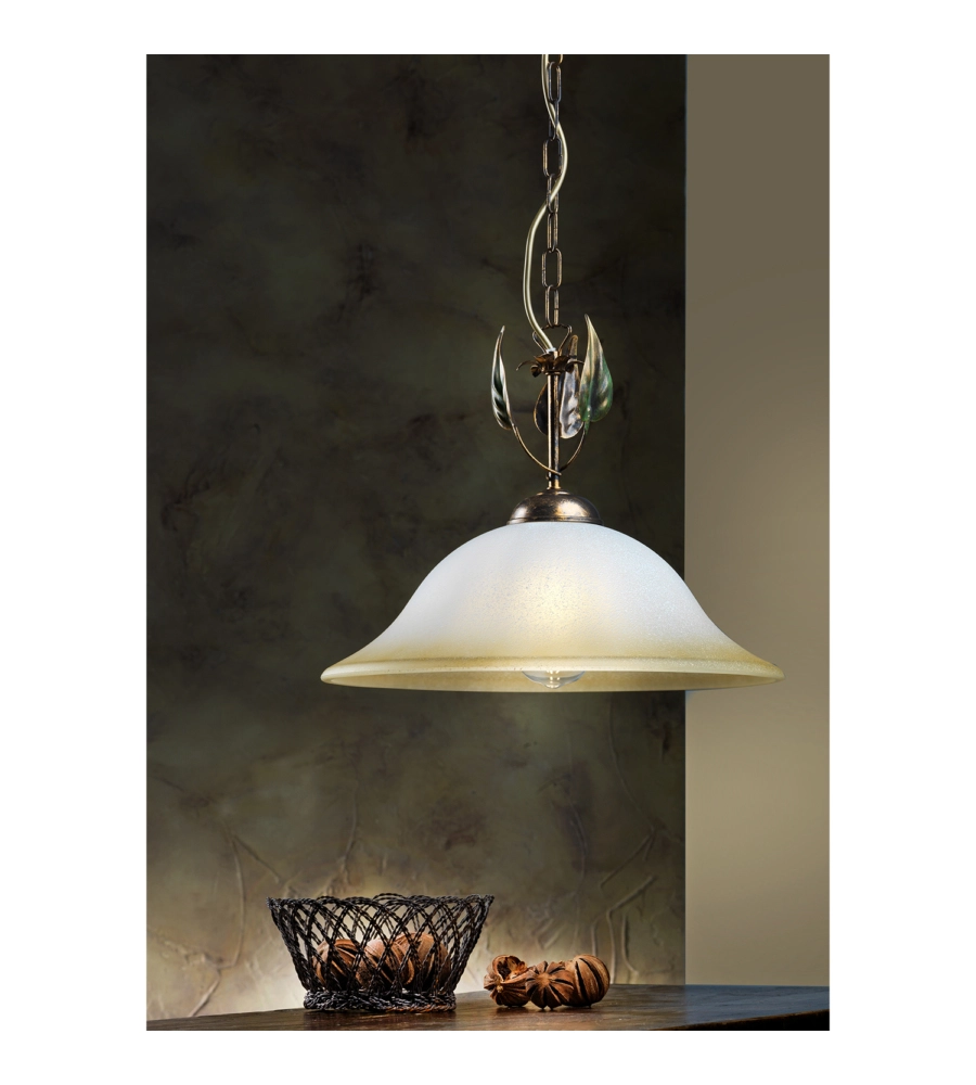 LAMPADARIO 1 LUCE ONLI "MIRA" BRONZO E27 40 CM