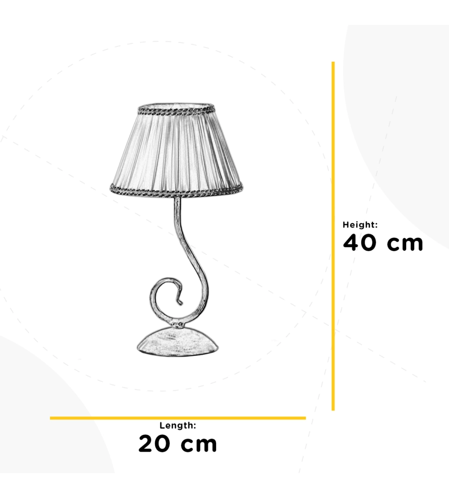 LAMPADA DA TAVOLO 1 LUCE ONLI "VIVIENNE" BIANCO E14
