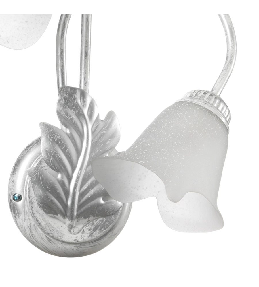 APPLIQUE 2 LUCI ONLI "MARILENA" ARGENTO E14
