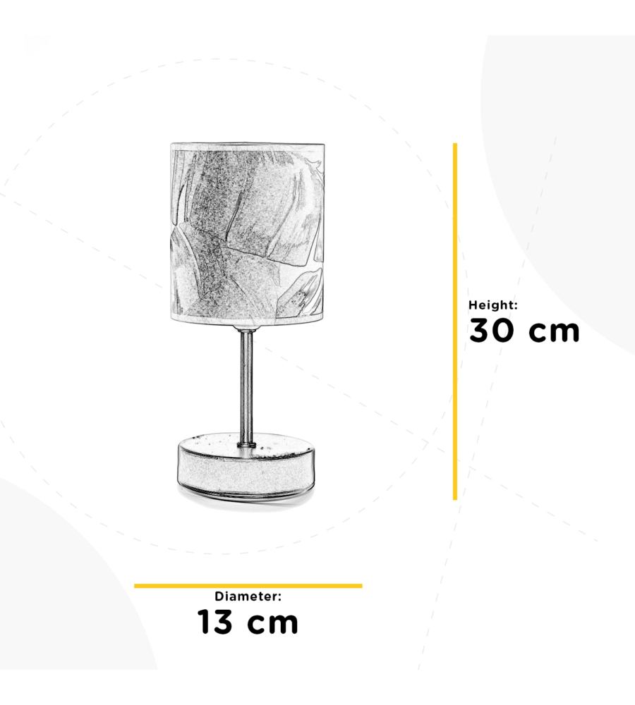 LAMPADA DA TAVOLO 1 LUCE ONLI "PIUME" GRIGIO E27