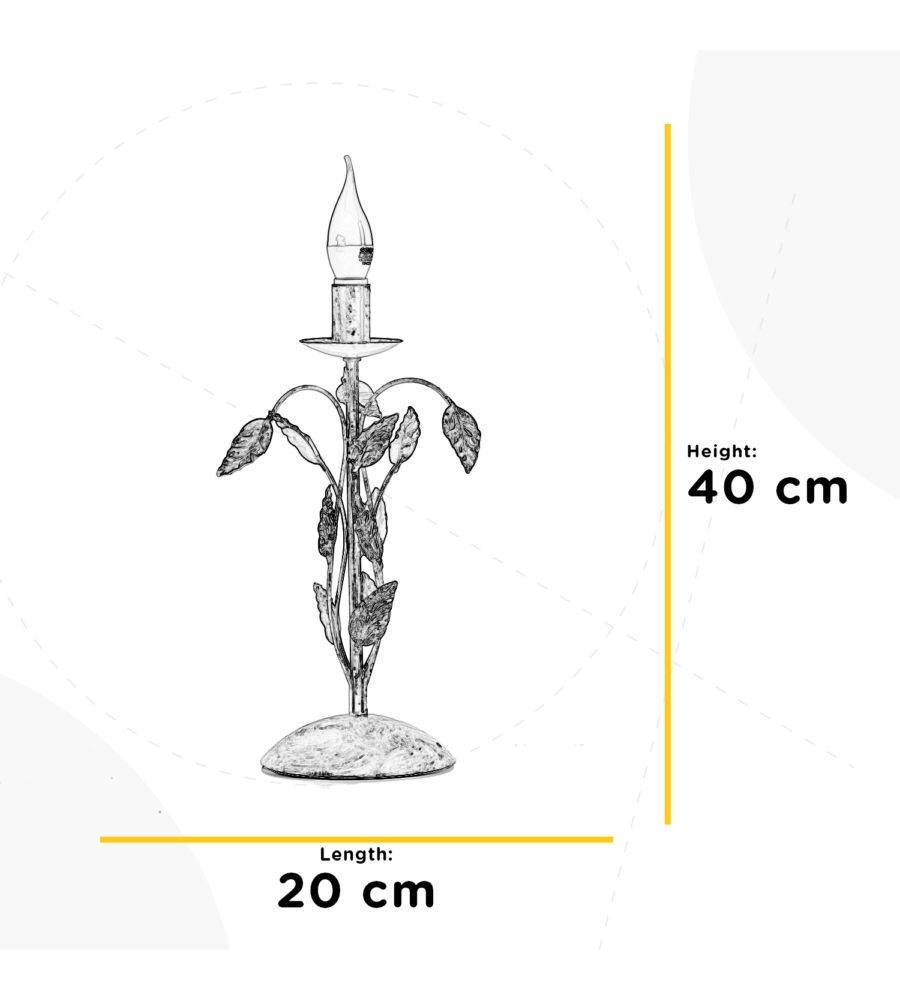 LAMPADA DA TAVOLO 1 LUCE ONLI "COLLANA" BRONZO E14