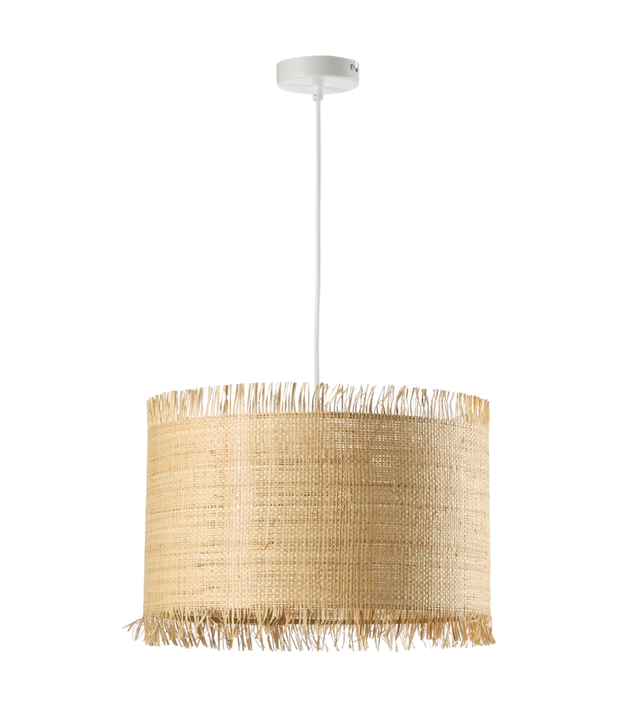 LAMPADARIO 1 LUCE ONLI "FRINGILLA" MARRONE E27