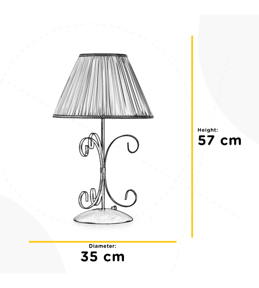 LAMPADA DA TAVOLO 1 LUCE ONLI "GRANDE" BRONZO E27