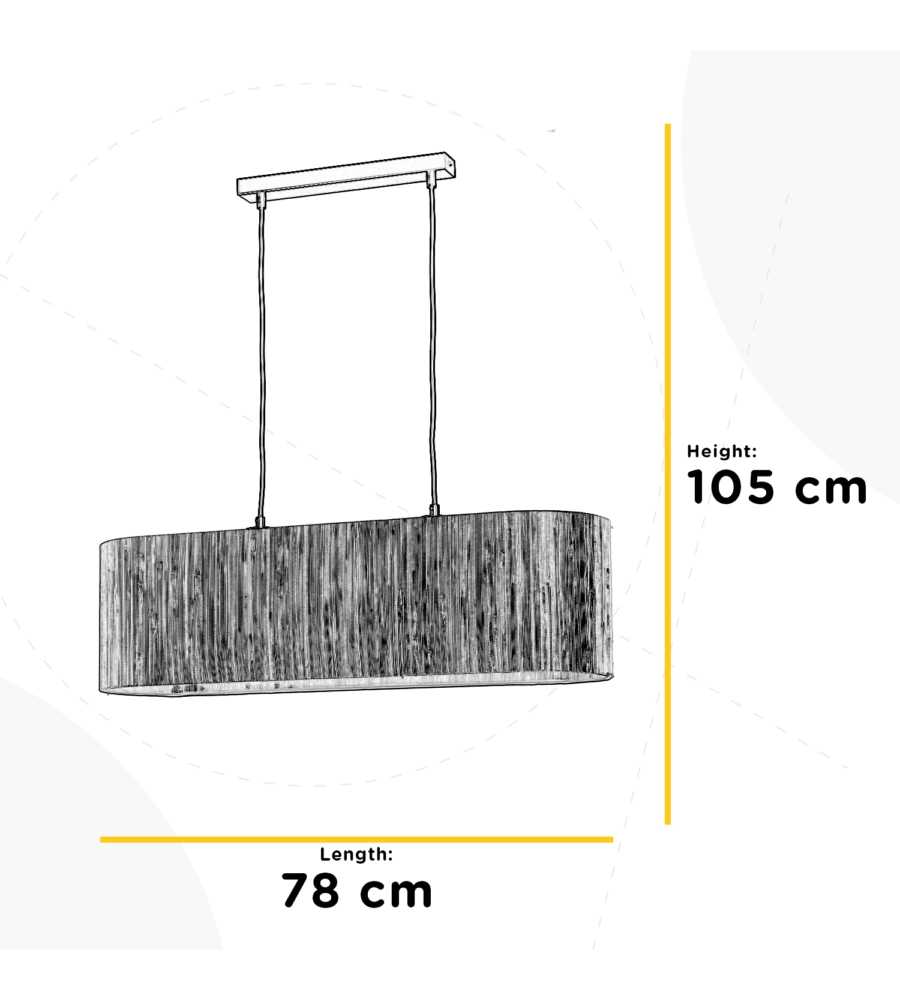LAMPADARIO 2 LUCI ONLI "MADU" LEGNO E27