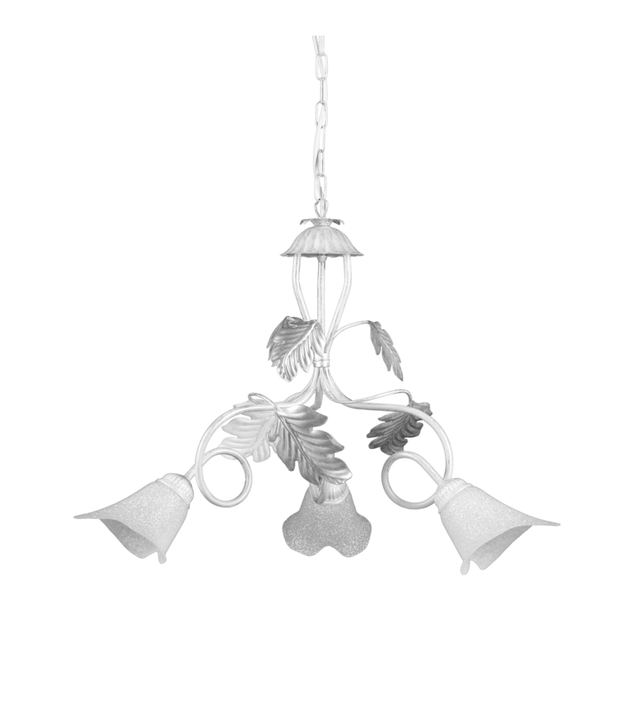 LAMPADARIO 3 LUCI ONLI "MARILENA" ARGENTO E14