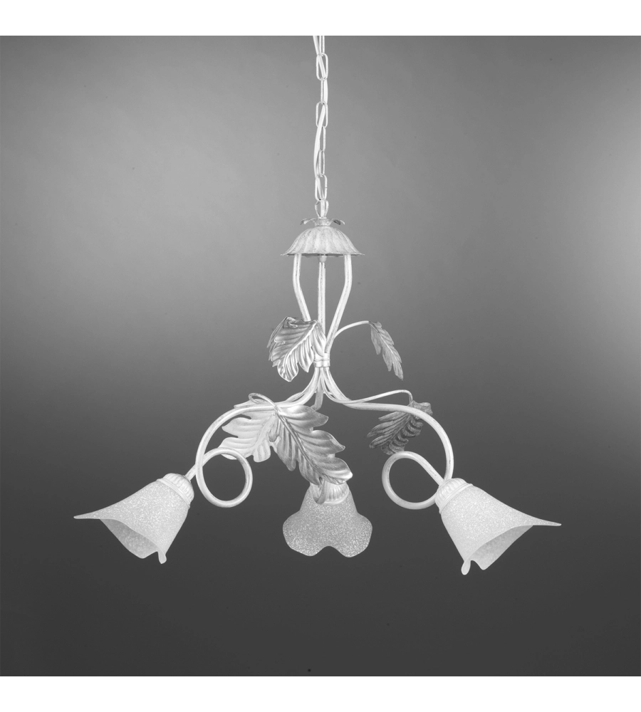 LAMPADARIO 3 LUCI ONLI "MARILENA" ARGENTO E14