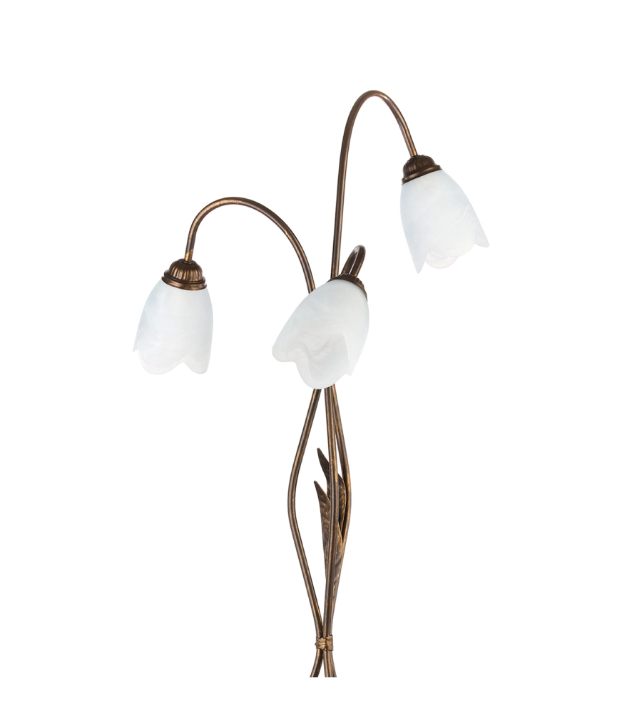 PIANTANA 3 LUCI ONLI "SONIA" BRONZO E14