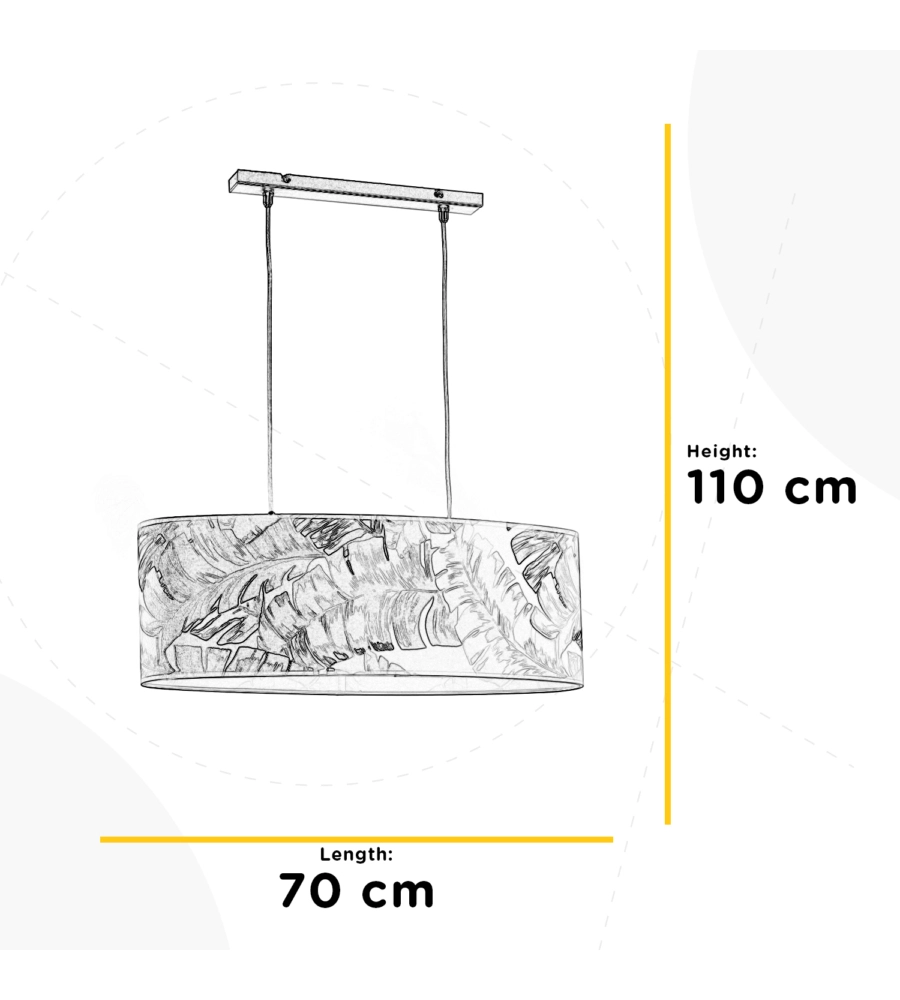 LAMPADARIO 2 LUCI ONLI "PIUME" GRIGIO E27