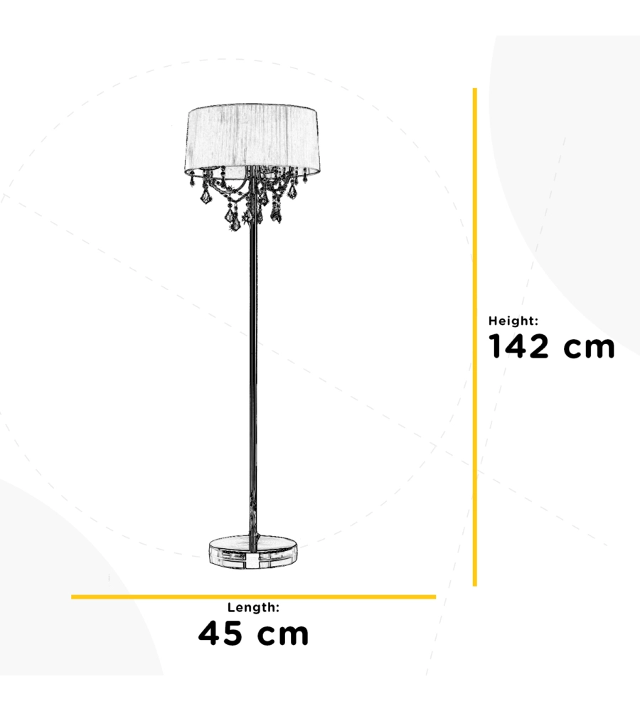 PIANTANA 1 LUCE ONLI "MAGDA" CROMO E14