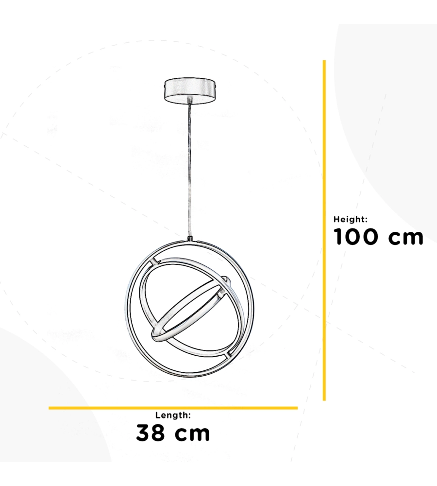 LAMPADARIO LED ONLI "VITY" NERO 30W