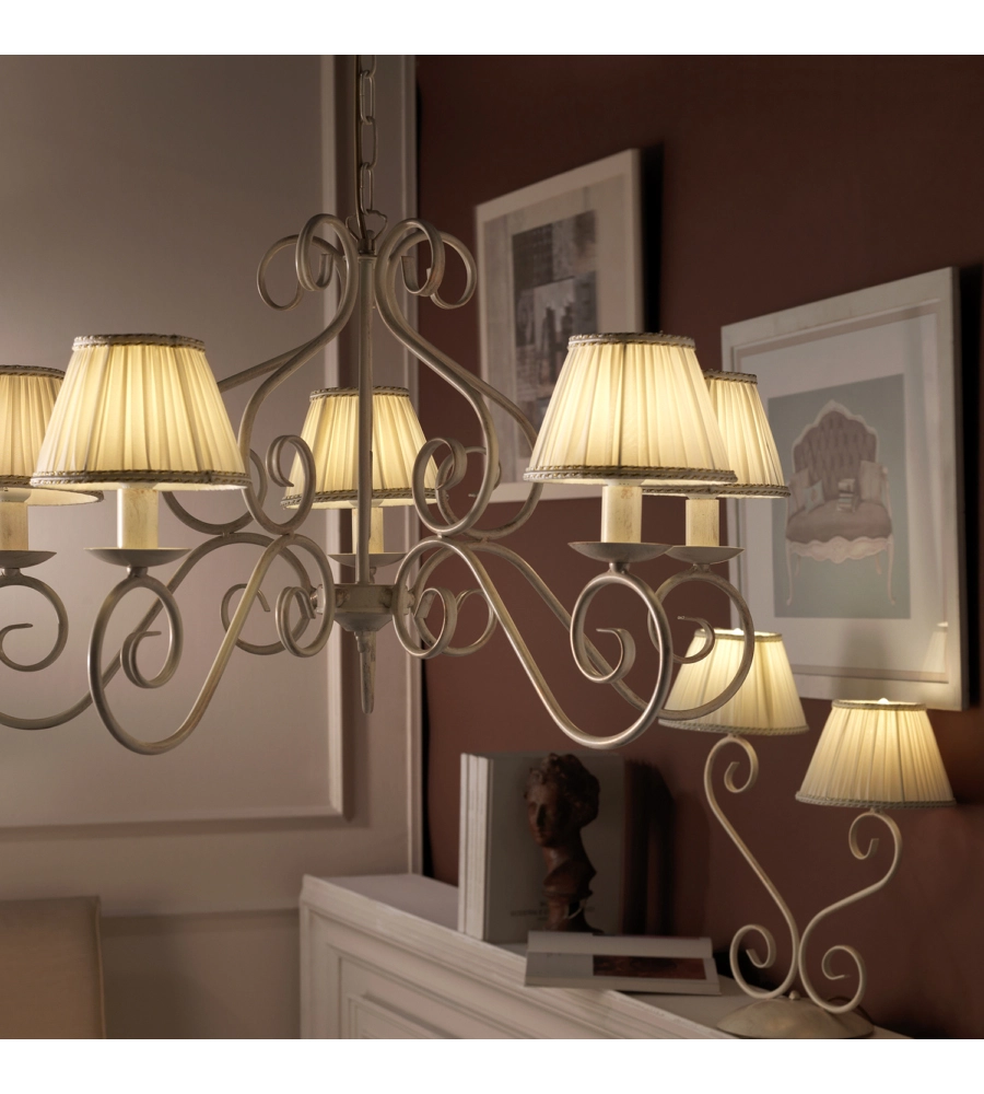 LAMPADARIO 5 LUCI ONLI "VIVIENNE" BIANCO E14