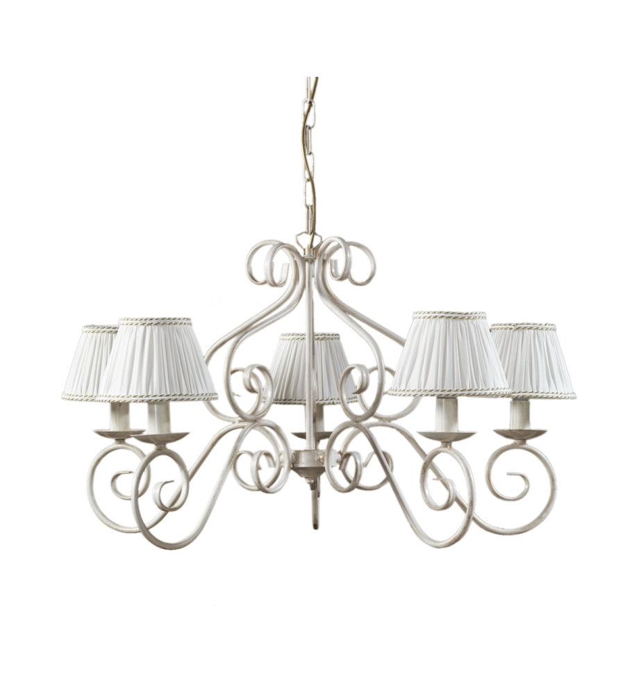 LAMPADARIO 5 LUCI ONLI "VIVIENNE" BIANCO E14