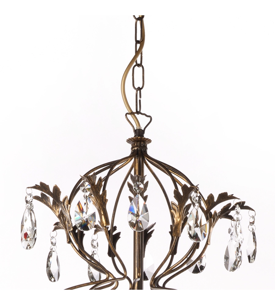 LAMPADARIO 12 LUCI ONLI "TERESA" BRONZO E14