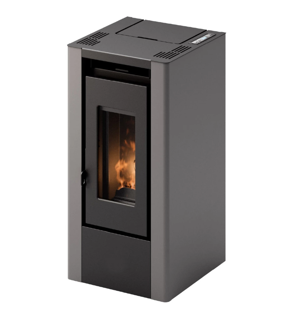 STUFA A PELLET FREEPOINT "PIKO 6" TITANIO 5,5 KW