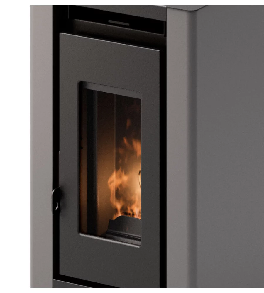 STUFA A PELLET FREEPOINT "PIKO 6" TITANIO 5,5 KW