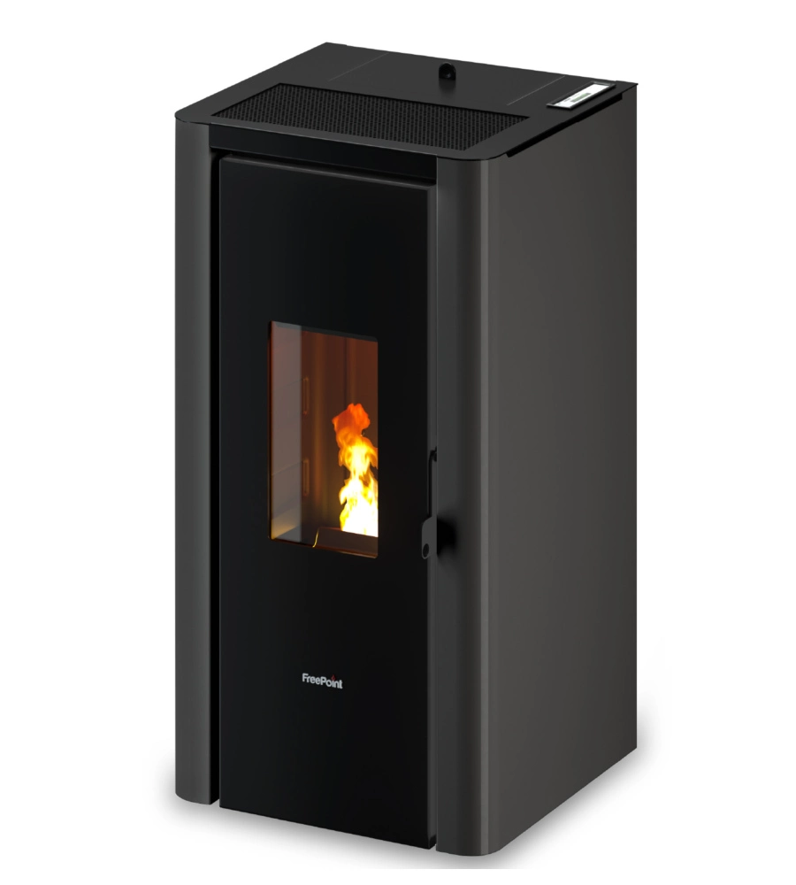 STUFA A PELLET ERMETICA FREEPOINT "INDIGO 7 T2" ANTRACITE 7 KW