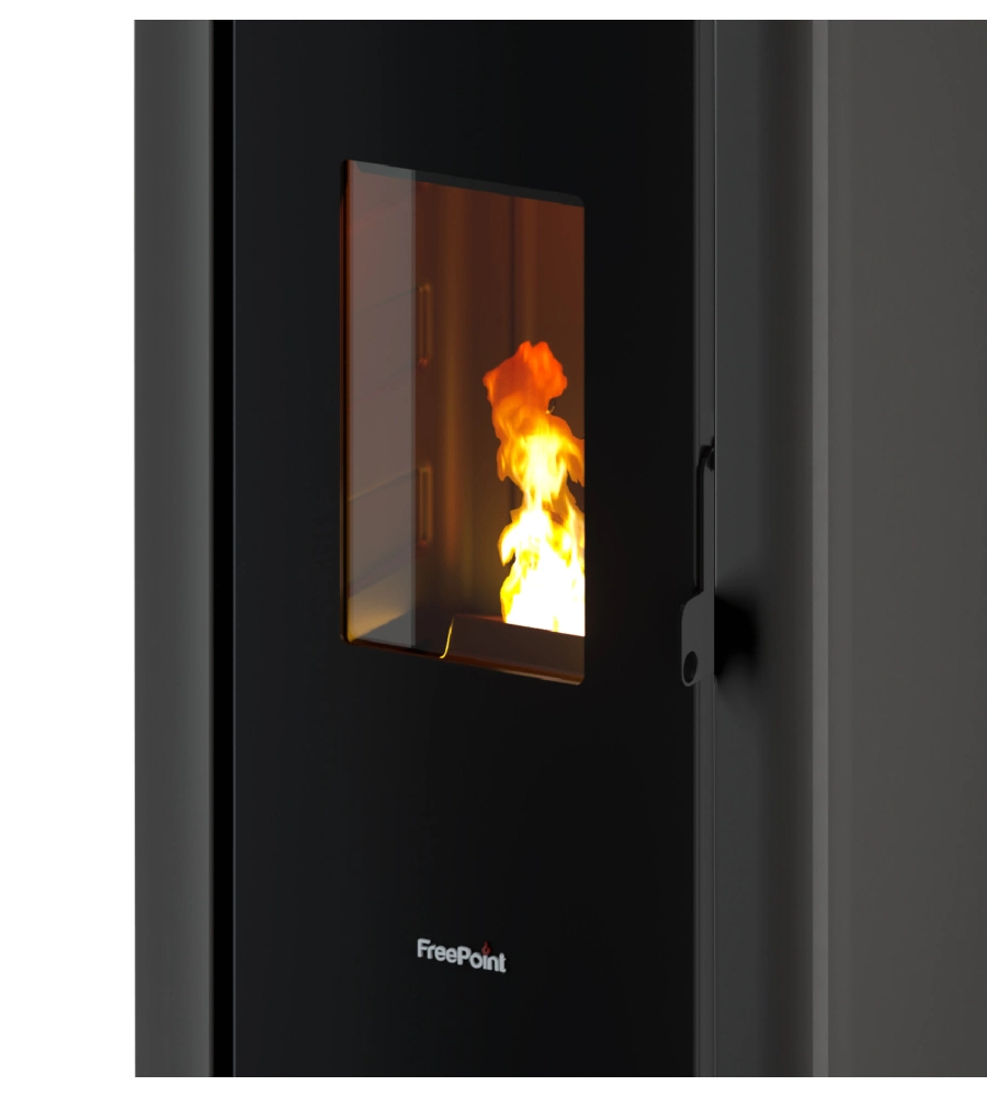 STUFA A PELLET ERMETICA FREEPOINT "INDIGO 7 T2" ANTRACITE 7 KW