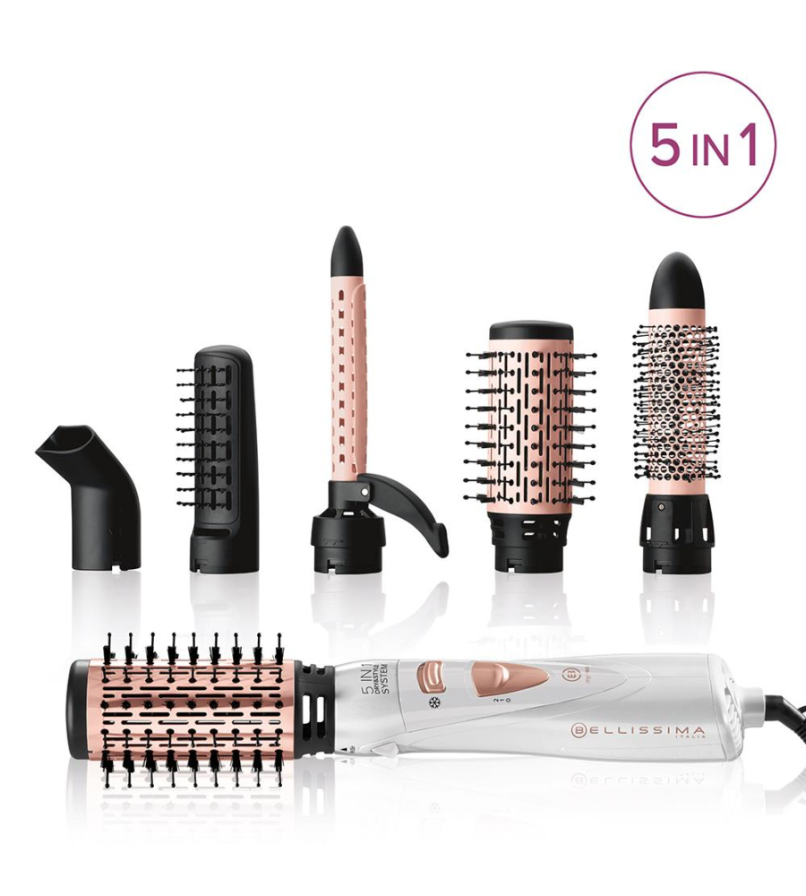 SPAZZOLA PER CAPELLI IMETEC BELLISSIMA "GH18 1100" 5 ACCESSORI INCLUSI