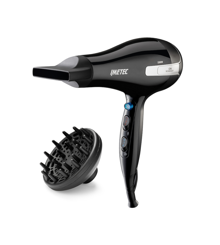PHON PER CAPELLI IMETEC NERO 2 VELOCITÀ 3 TEMPERATURE