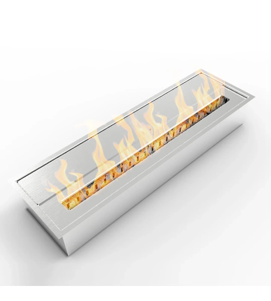 BRUCIATORE PER CAMINO BIOETANOLO DIVINA FIRE IN ACCIAIO INOX 3,5 LT 45,7X18,7X9,5 CM