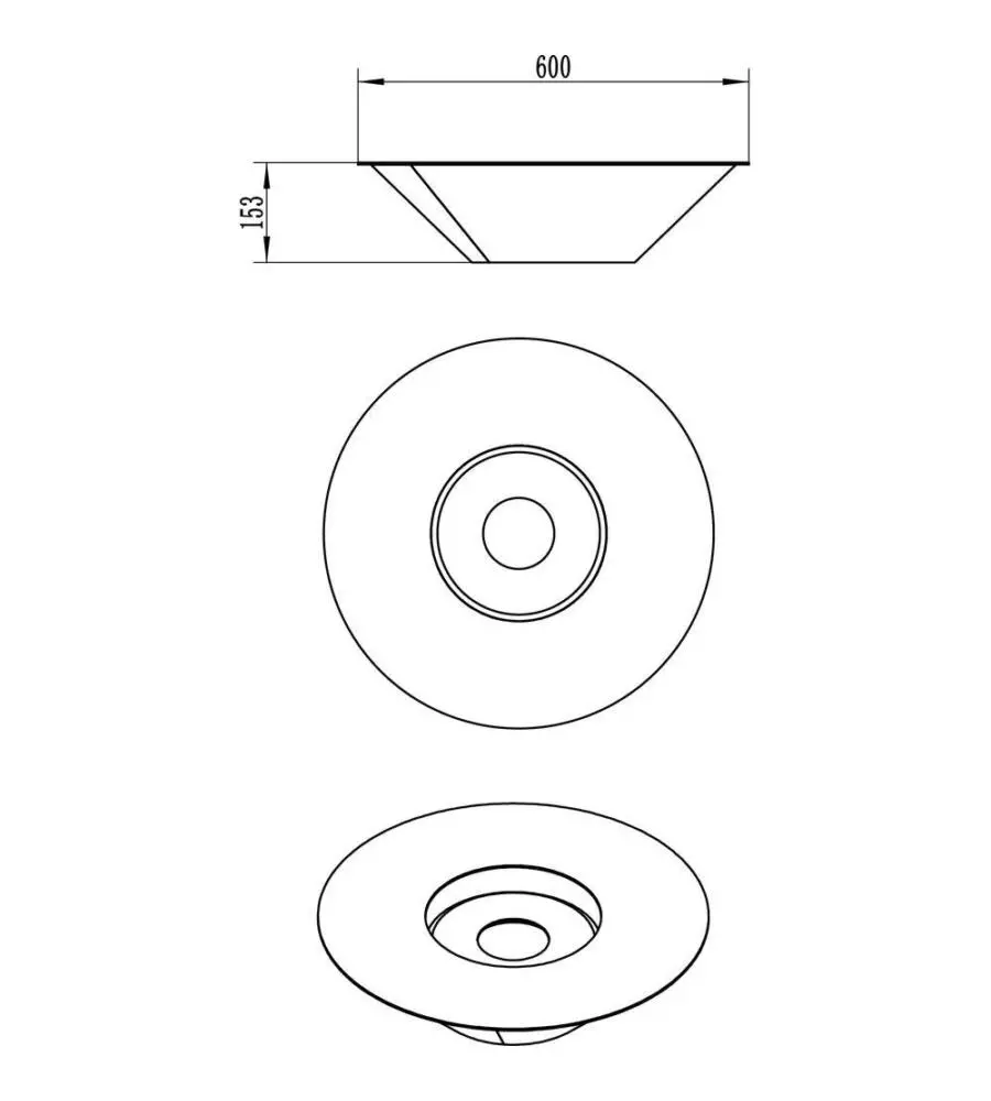 CAMINO BIOETANOLO DA TERRA TONDO PER INTERNO ESTERNO DIVINA FIRE "SANTORINI" IN ACCIAIO NERO Ø60X15 CM