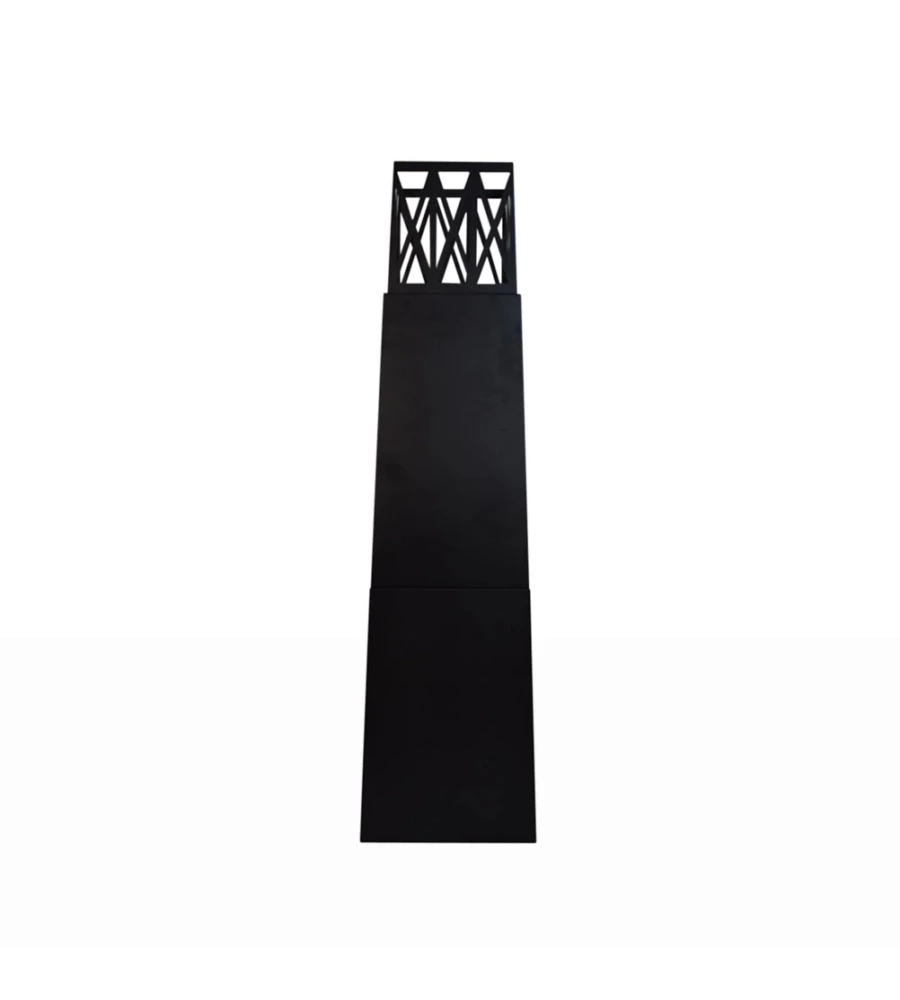 CAMINO BIOETANOLO DA TERRA PER ESTERNO DIVINA FIRE "VULCANO" IN ACCIAIO NERO 40X40X145 CM