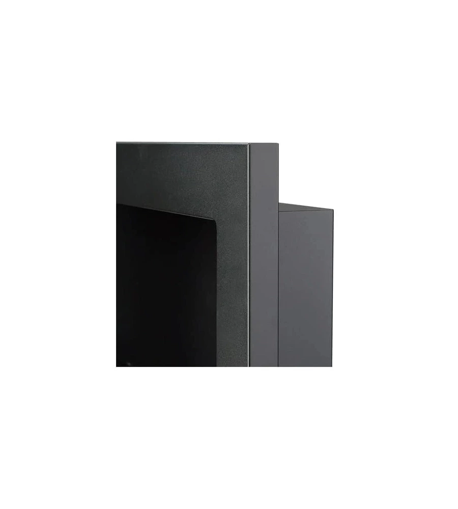 CAMINO BIOETANOLO DA PARETE DIVINA FIRE "LUCCA" IN ACCIAIO NERO 90X12X40 CM