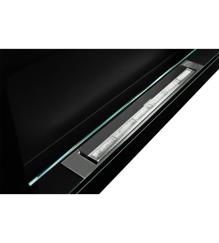 CAMINO BIOETANOLO DA PARETE DIVINA FIRE "LIVORNO" IN ACCIAIO NERO 90X40 CM