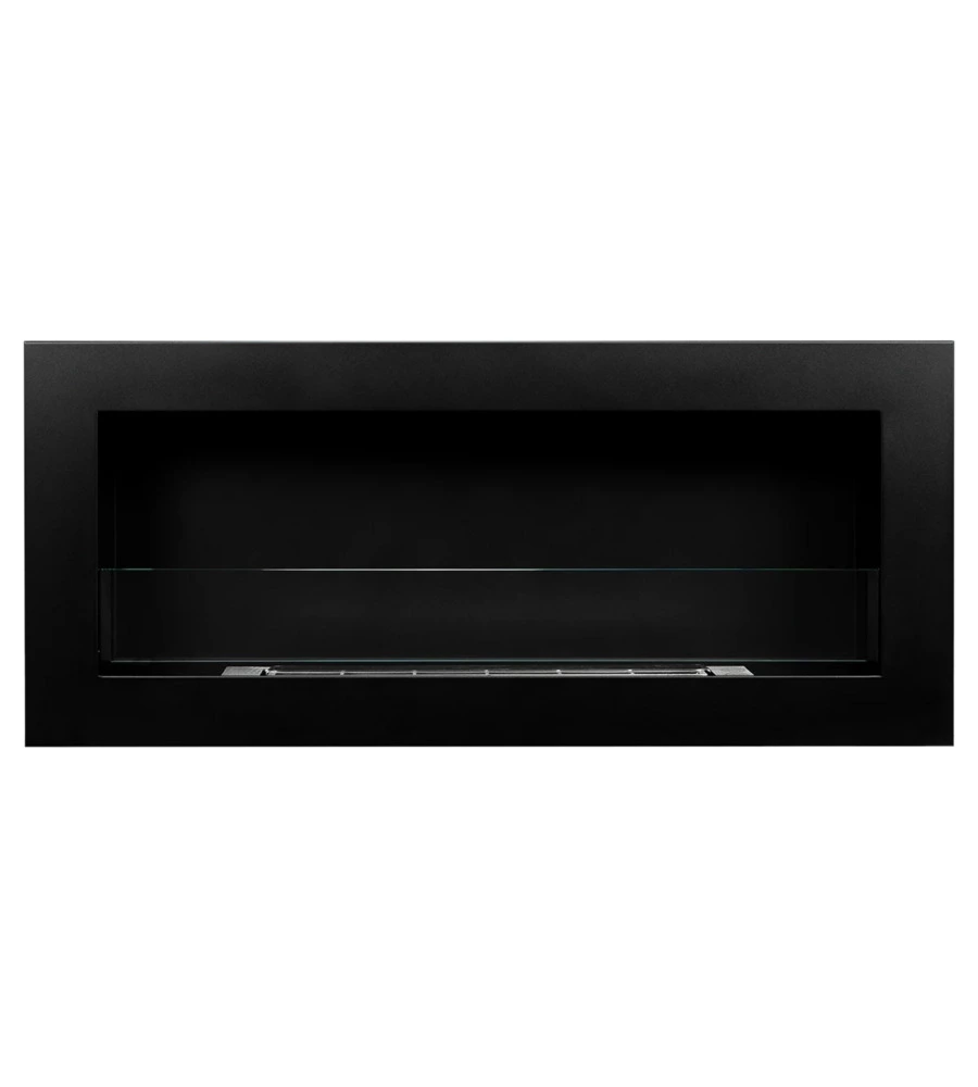 CAMINO BIOETANOLO DA PARETE DIVINA FIRE "LIVORNO" IN ACCIAIO NERO 90X40 CM