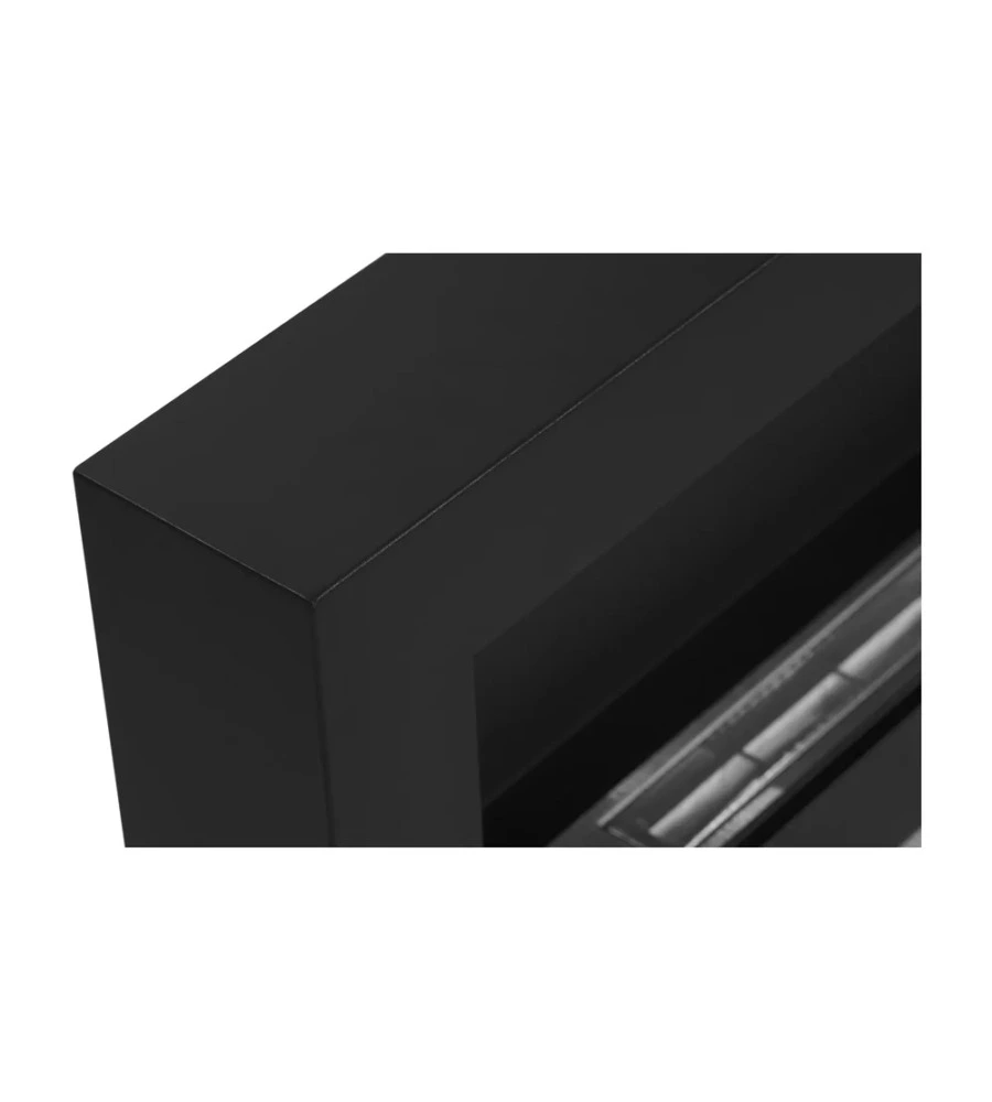 CAMINO BIOETANOLO DA PARETE DIVINA FIRE "SIENA" IN ACCIAIO NERO 90X12X40 CM