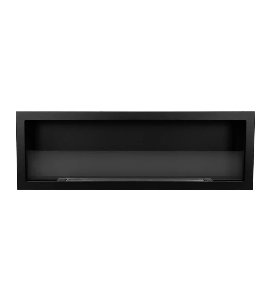 CAMINO BIOETANOLO DA INCASSO DIVINA FIRE "FURORE 120" IN ACCIAIO NERO 120X40 CM