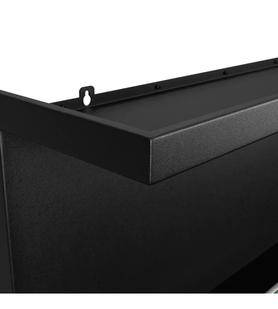 CAMINO BIOETANOLO DA INCASSO DIVINA FIRE "SUTRI 90" APERTURA LATERALE SINISTRA IN ACCIAIO NERO 90X45 CM